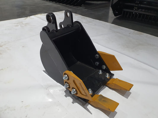 12in Tooth Bucket with Teeth For H12/QH12 Mini Excavator Digger Attachment| AGT-12EX-WD12