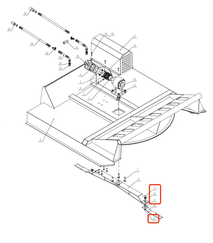 Replacement Brush Cutter Blades for AGT RC72 & EXRC54 Skid Steer Cutter (2 pack) | AGT-RCBLD