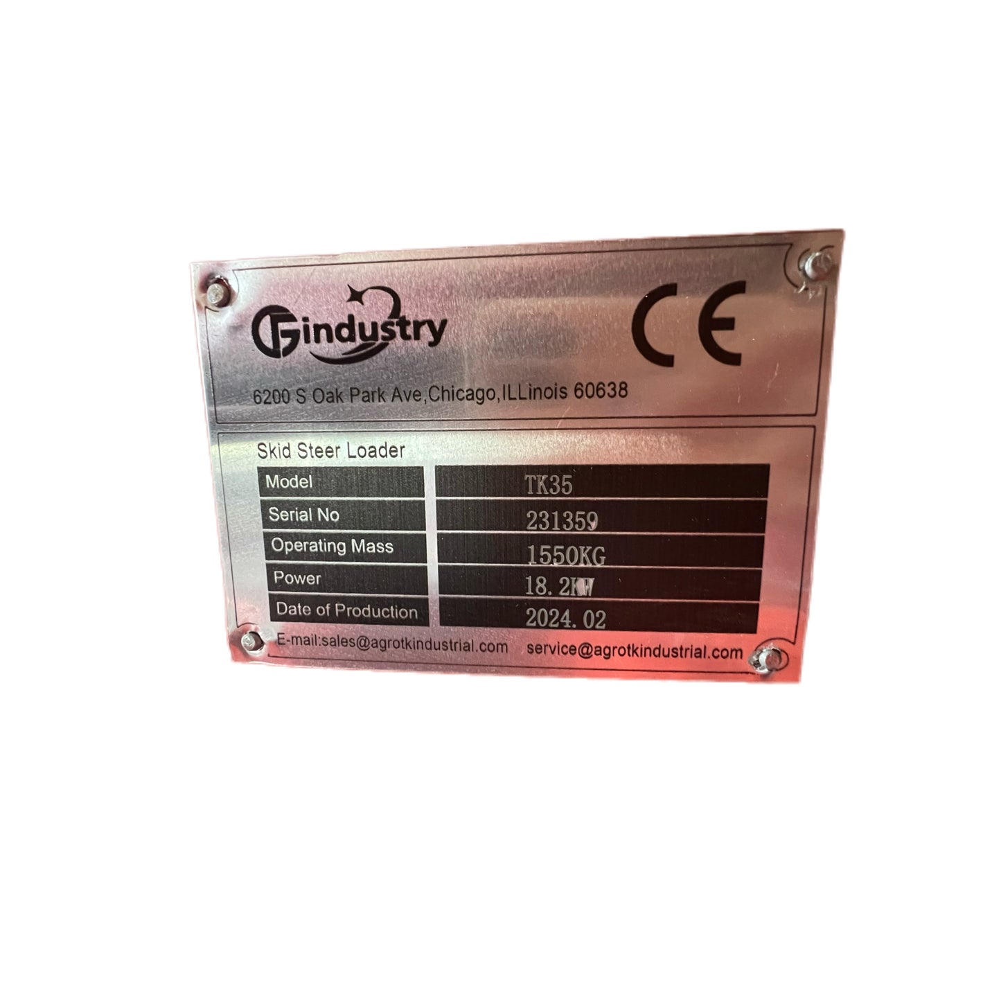 1.4 Ton Mini Skid Steer Loader w/ Kubota D1105 Engine Open Cab | TK35