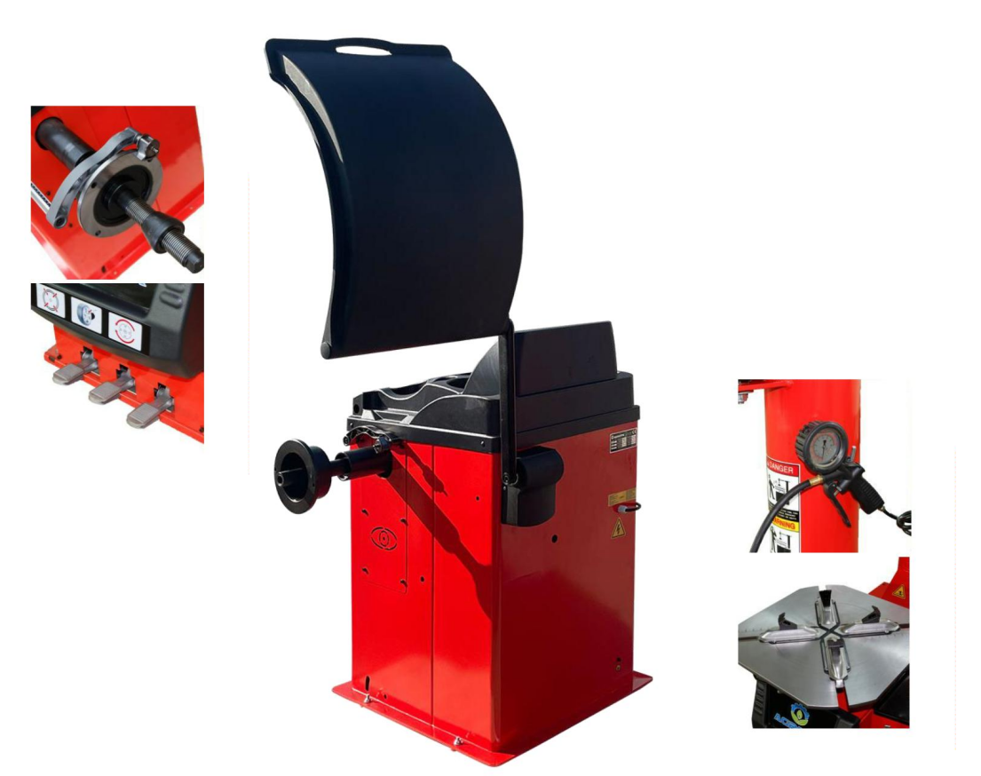 Wheel Balancer 10''-24'' Rim Diameter, With Protection Hood WB24