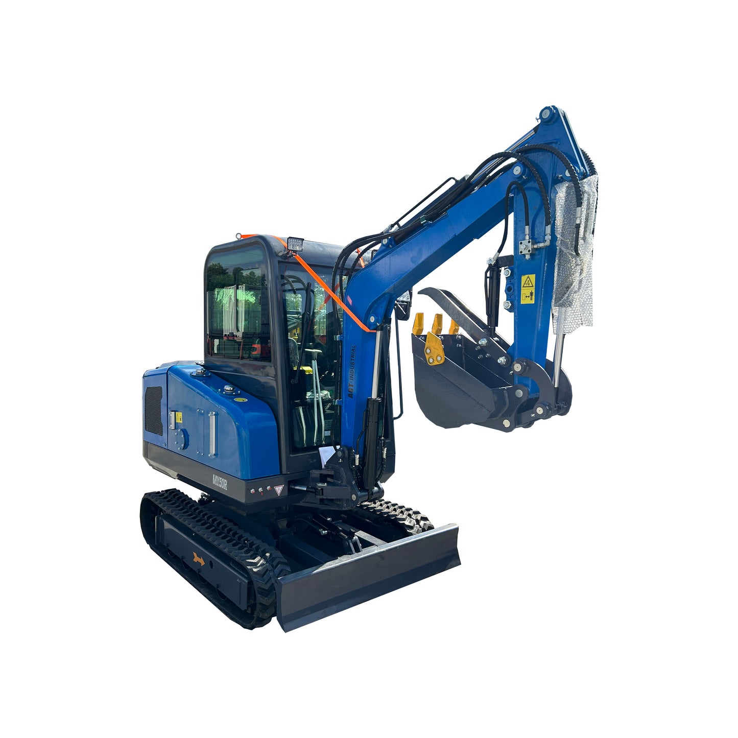 2 Ton Hydraulic Excavator Crawler Digger Gasoline Engine Excavator With Cab MY50R