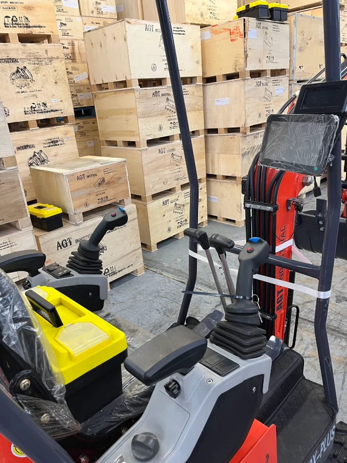 1 Ton, Upgraded Mini Excavator W/Pilot control & Swing Boom & Hydraulic Thumb  | AGT-DM12X-PLUS