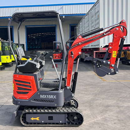 1 Ton 13.5 HP Mini Excavator with Rato R420D Gas Engine EPA MX15RX