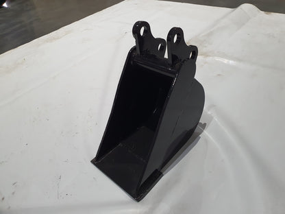 AGT New 8 in Toothless Bucket withoutTeeth 200MM for 1-2 ton Mini Excavator | 12EX-WD08B