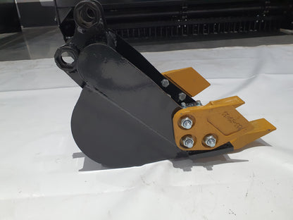 12in Tooth Bucket with Teeth For H12/QH12 Mini Excavator Digger Attachment| AGT-12EX-WD12