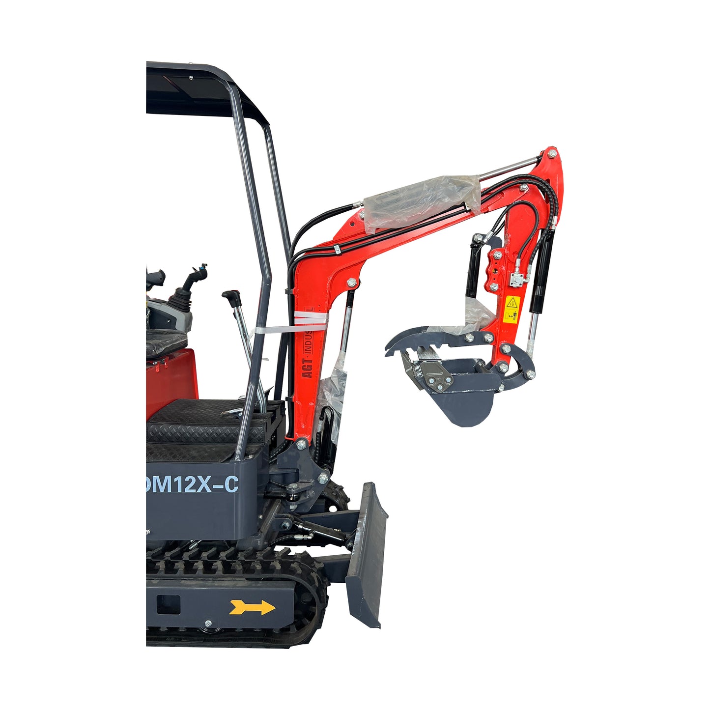 1 Ton,Upgraded Mini Excavator W/Pilot Control  & Swing Boom &Hydraulic Thumb | AGT-DM12X-C