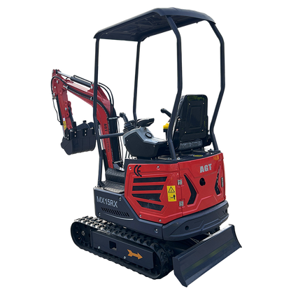 1 Ton 13.5 HP Mini Excavator with Rato R420D Gas Engine EPA MX15RX