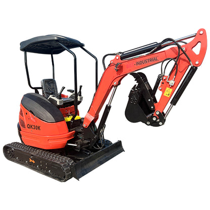 2.8 Ton Kubota Diesel Engine Minexcavator W/ Enclosed Cab QK30K