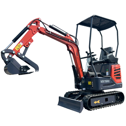 1 Ton 13.5 HP Mini Excavator with Rato R420D Gas Engine EPA MX15RX