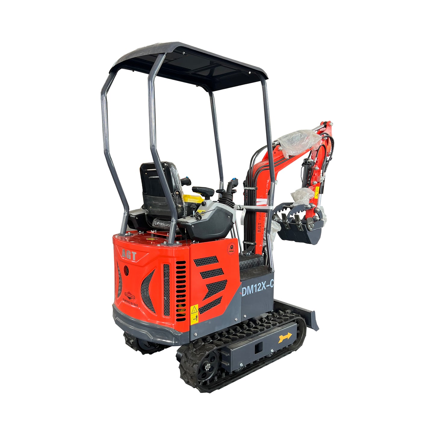 1 Ton,Upgraded Mini Excavator W/Pilot Control  & Swing Boom &Hydraulic Thumb | AGT-DM12X-C