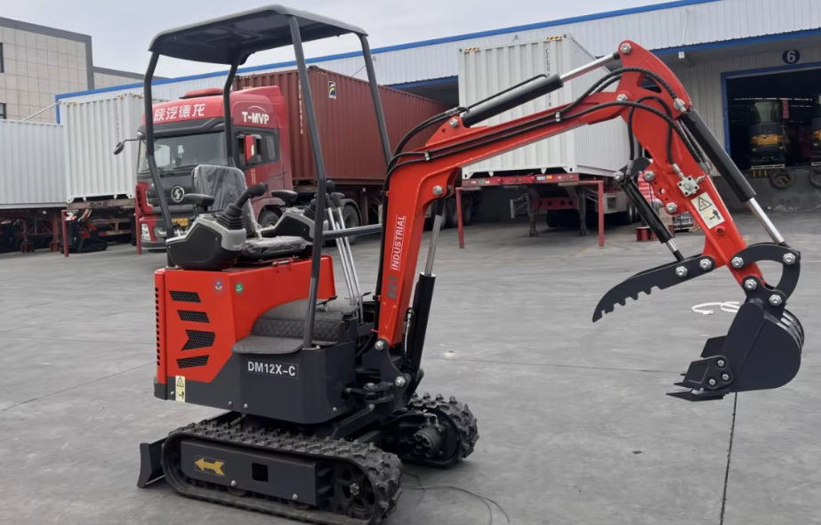 1 Ton,Upgraded Mini Excavator W/Pilot Control  & Swing Boom &Hydraulic Thumb | AGT-DM12X-C