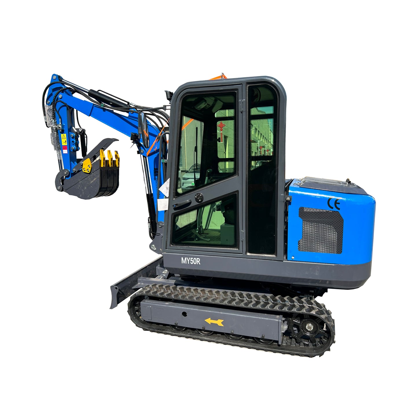 2 Ton Hydraulic Excavator Crawler Digger Gasoline Engine Excavator With Cab MY50R