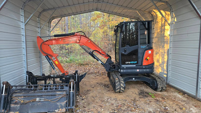 4 Ton Mini Excavator with Kubota Diesel Engine, Cabin/Canopy, Hydraulic Thumb | CFG-40UF