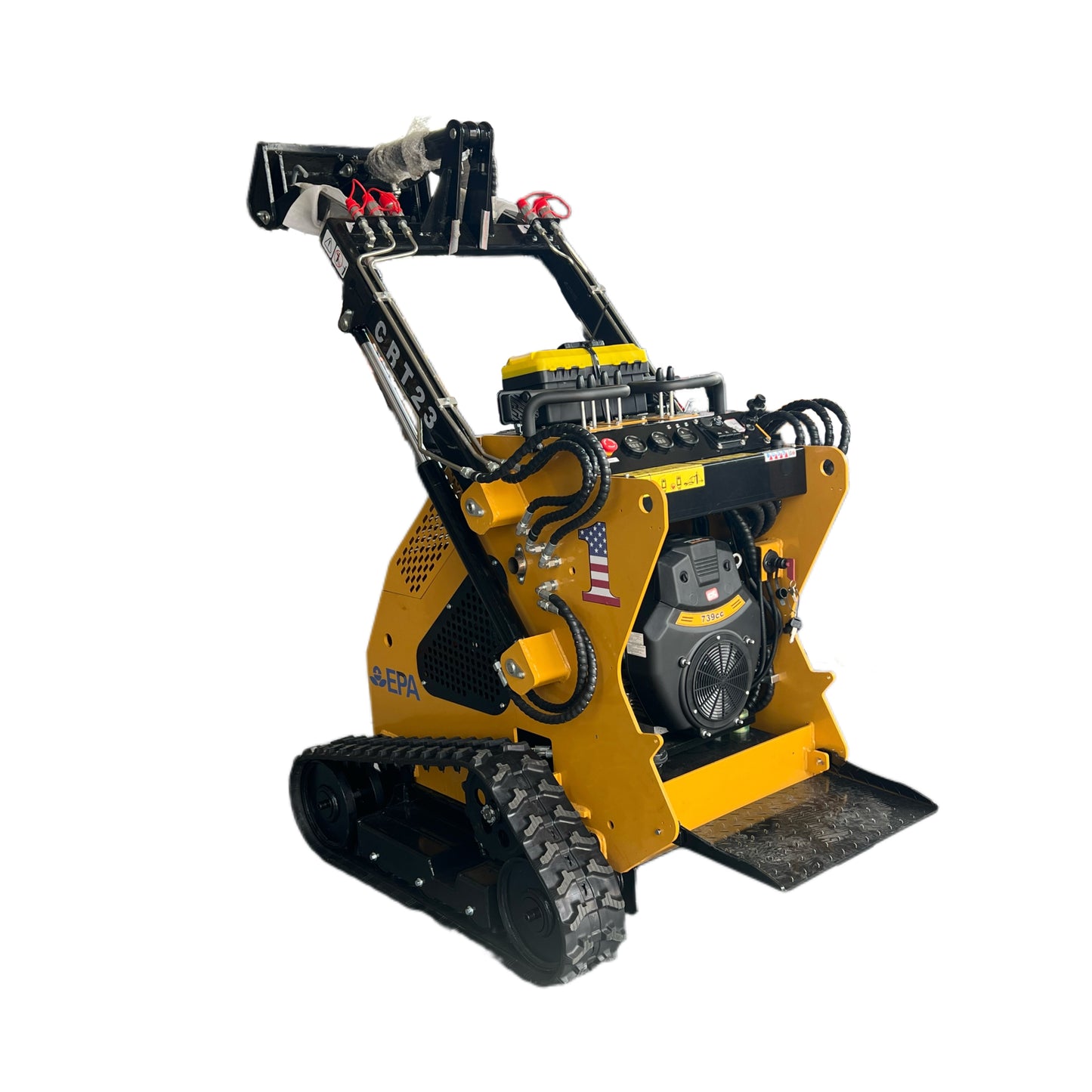 1 Ton Mini Crawler Skid Steer Compact Track Loader 23hp Gas RATO EPA Engine| CRT23