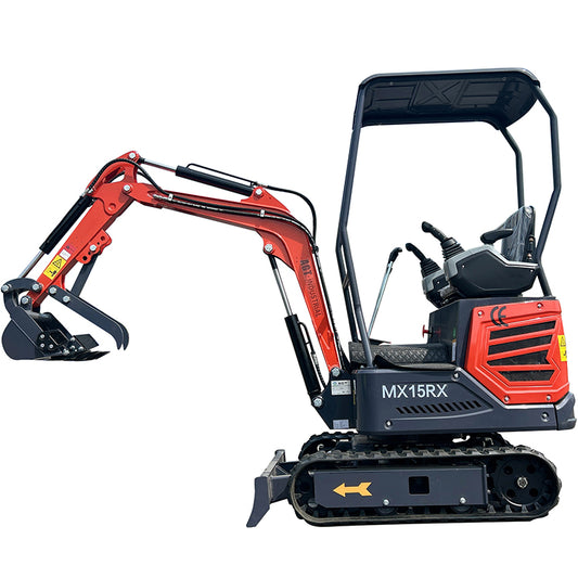 1 Ton 13.5 HP Mini Excavator with Rato R420D Gas Engine EPA MX15RX