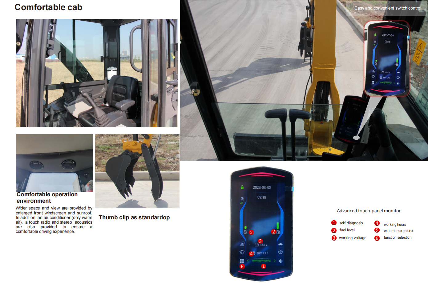 2.8 Ton Yanmar Diesel Engine Miniexcavator W/ Hydraulic Thumb CFG-STE35SR