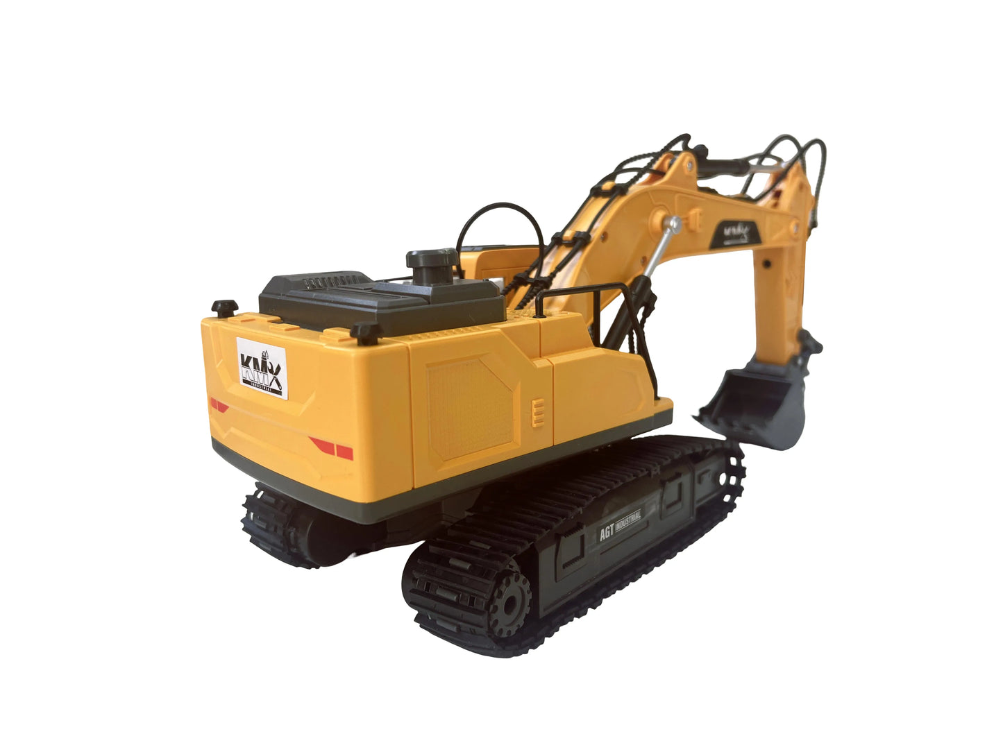 KMX Industrial RC Alloy Excavator Toy with Interchangeable Attachments | WJMX-4D-E1