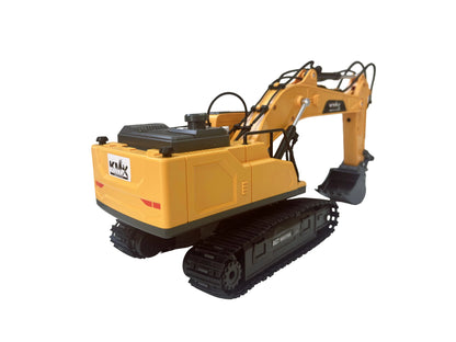 KMX Industrial RC Alloy Excavator Toy with Interchangeable Attachments | WJMX-4D-E1