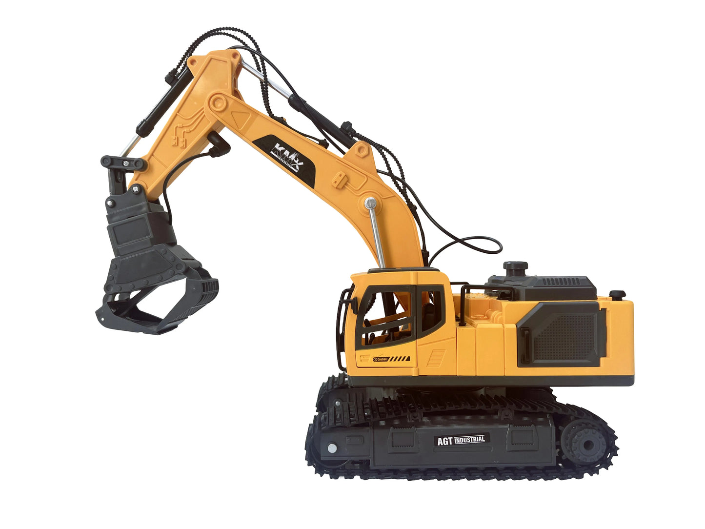 KMX Industrial RC Alloy Excavator Toy with Interchangeable Attachments | WJMX-4D-E1