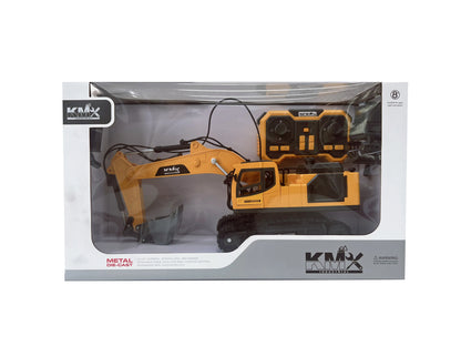 KMX Industrial RC Alloy Excavator Toy with Interchangeable Attachments | WJMX-4D-E1