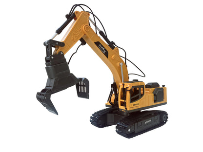 KMX Industrial RC Alloy Excavator Toy with Interchangeable Attachments | WJMX-4D-E1