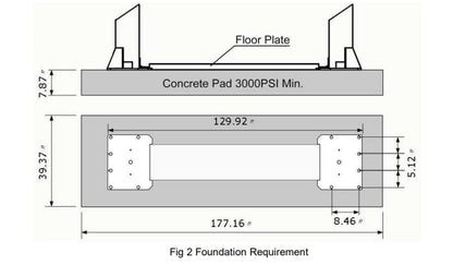 10000 lb Capacity, Two-Post Auto Car Lift  | AGT-B1000