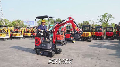 1 Ton 13.5 HP Mini Excavator with Rato R420D Gas Engine EPA MX15RX