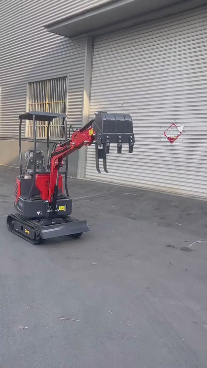 1 Ton Mini Excavator Power Gasoline Engine Compact Crawler Digger MX15R