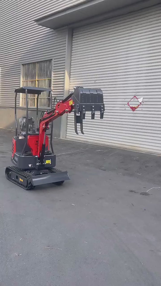 1 Ton Mini Excavator Power Gasoline Engine Compact Crawler Digger MX15R