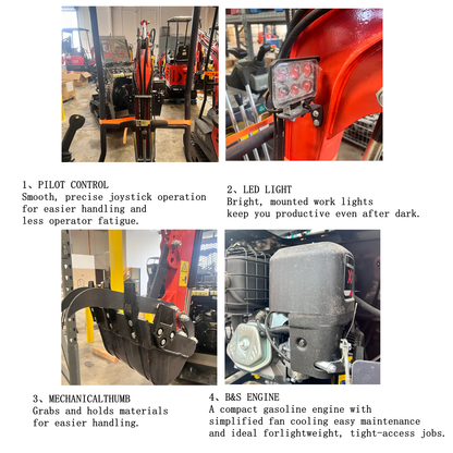1 Ton 13.5HP B&S Engine Mini Excavator W/Pilot Control MX15-B